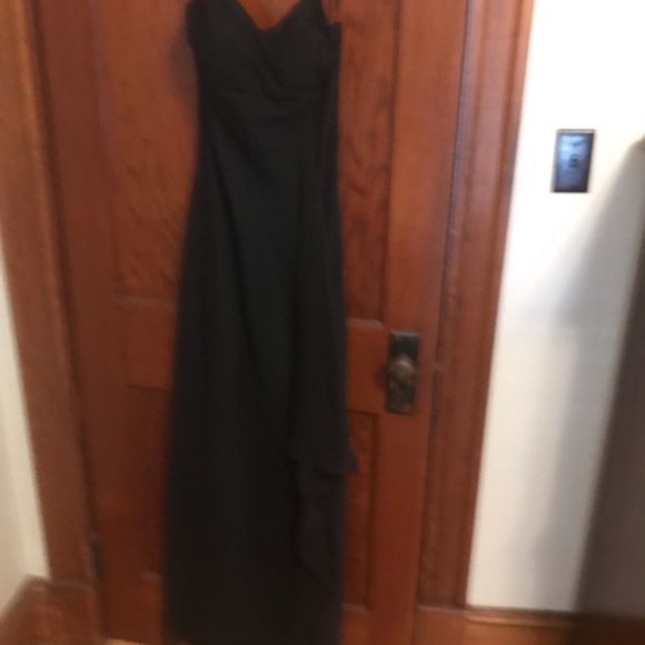 ❤️Chelsea 28 Black floor length spaghetti strap Prom Dress❤️ - Picture 3 of 9